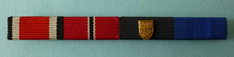 BRD : West German Bundeswehr WW2 Four-rmedal Ribbon-bar.