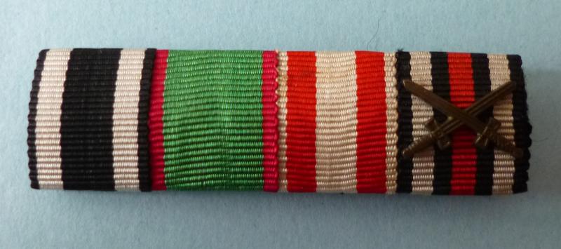 Imperial : German WW1 Four-medal Ribbon-bar.