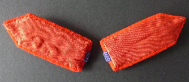 Pair of Deputy Lieutenants King's crown Gorget-patches.