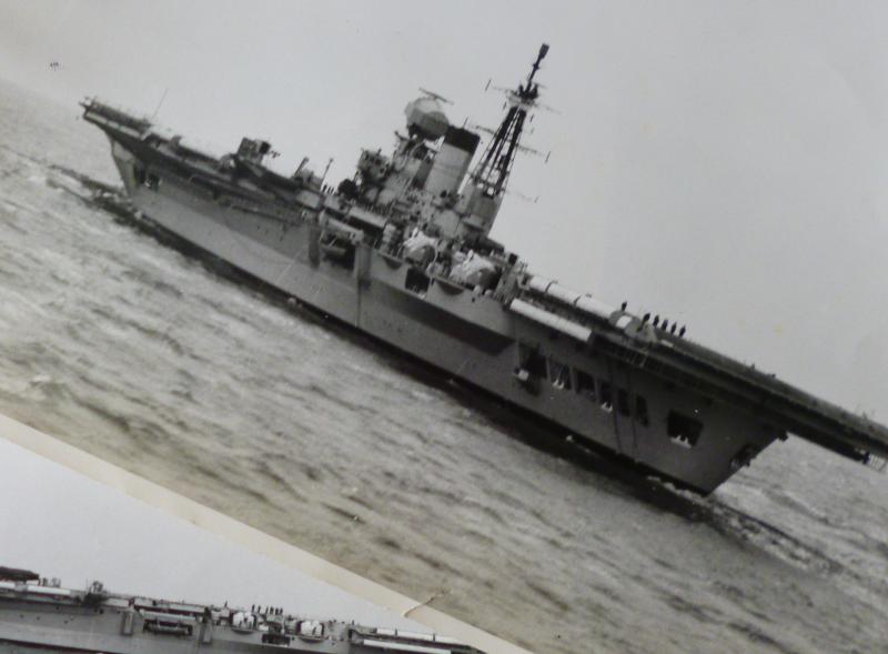 Three Official Royal Navy Photographs of Aircraft-carrier HMS Victorious.