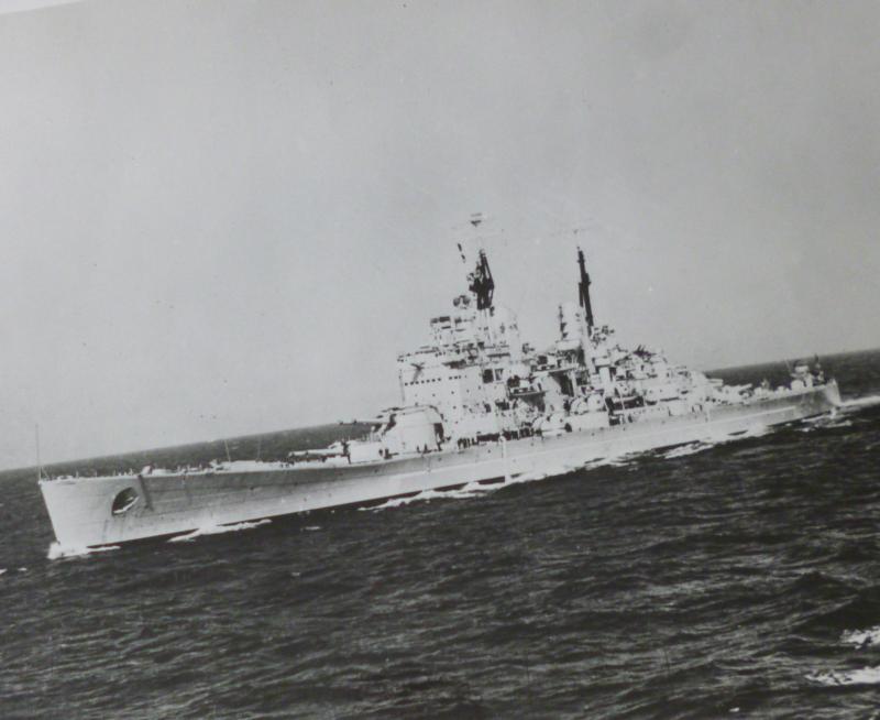 Three Official Royal Navy Photographs of Battleship HMS Vanguard.