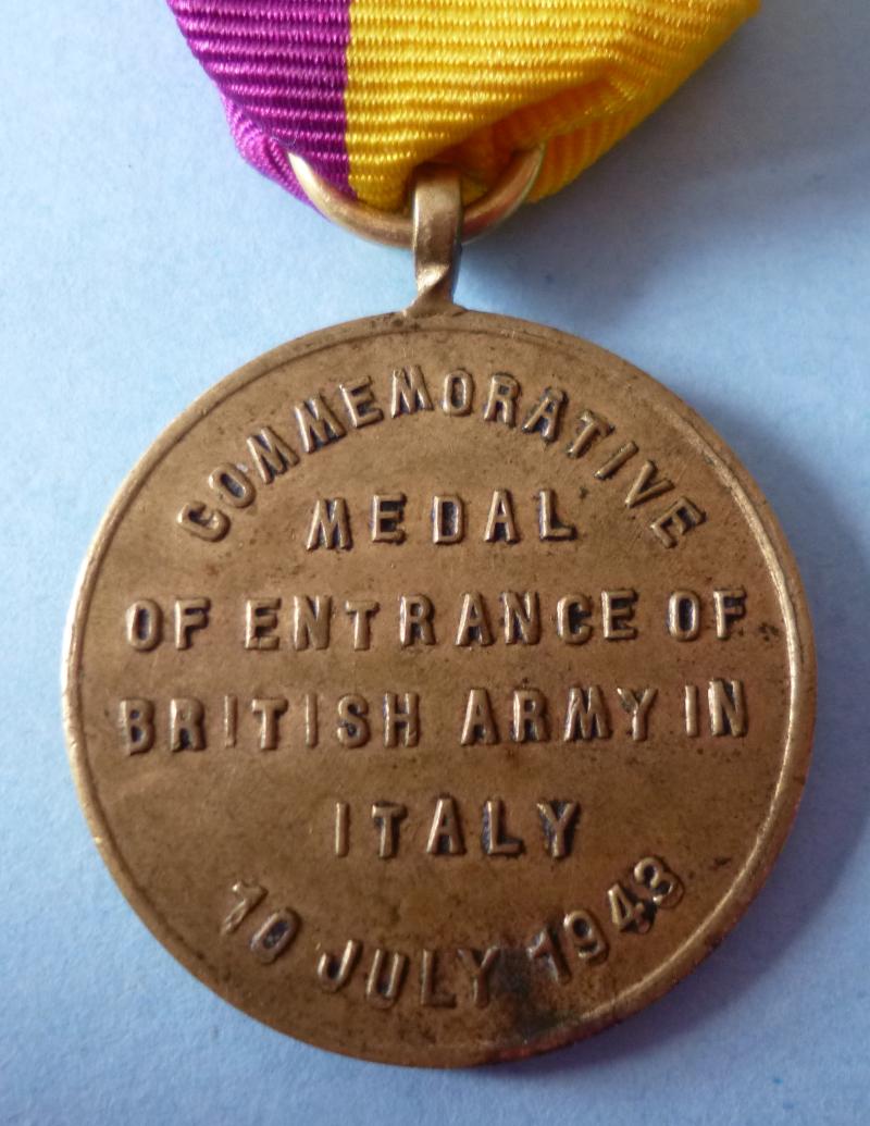WW2 Commemorative Medal marking the British Army's Entry into Italy, Complete in Presentation-case with Insignia, etc.