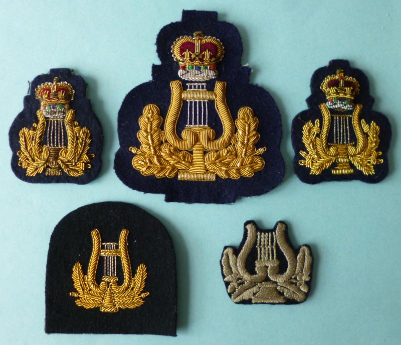 Group of Five British Military Musicians' Armbadges.