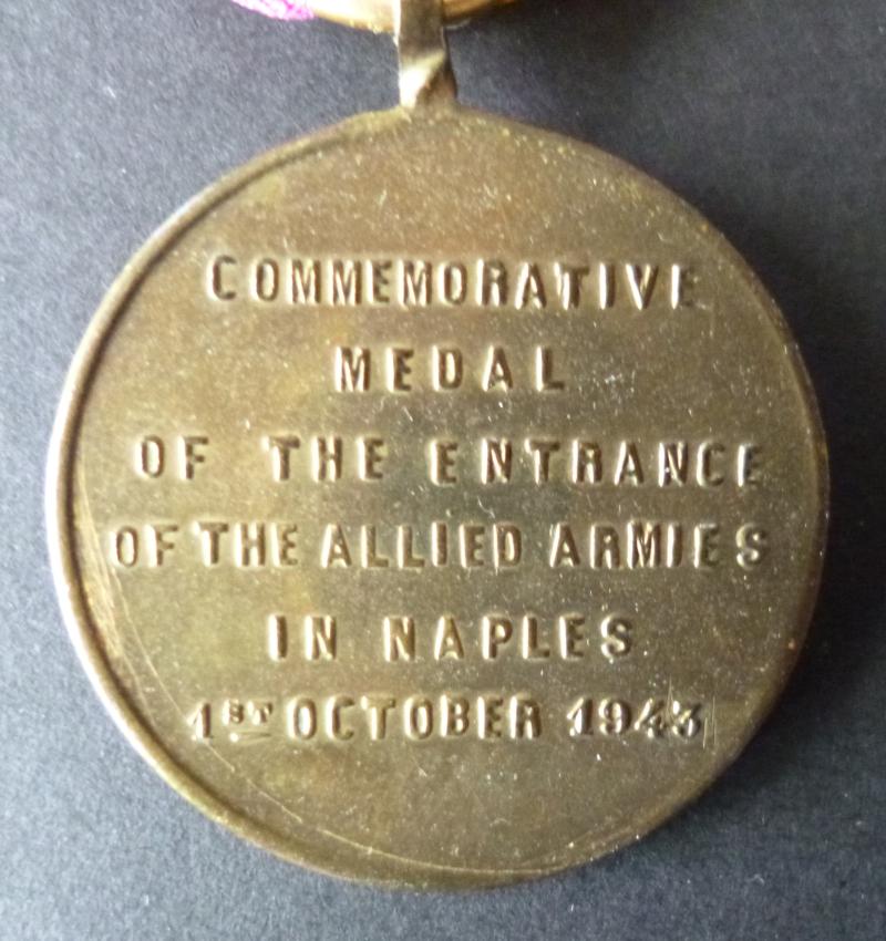 WW2 Commemorative Medal marking the Allied Armies Entry into Naples.