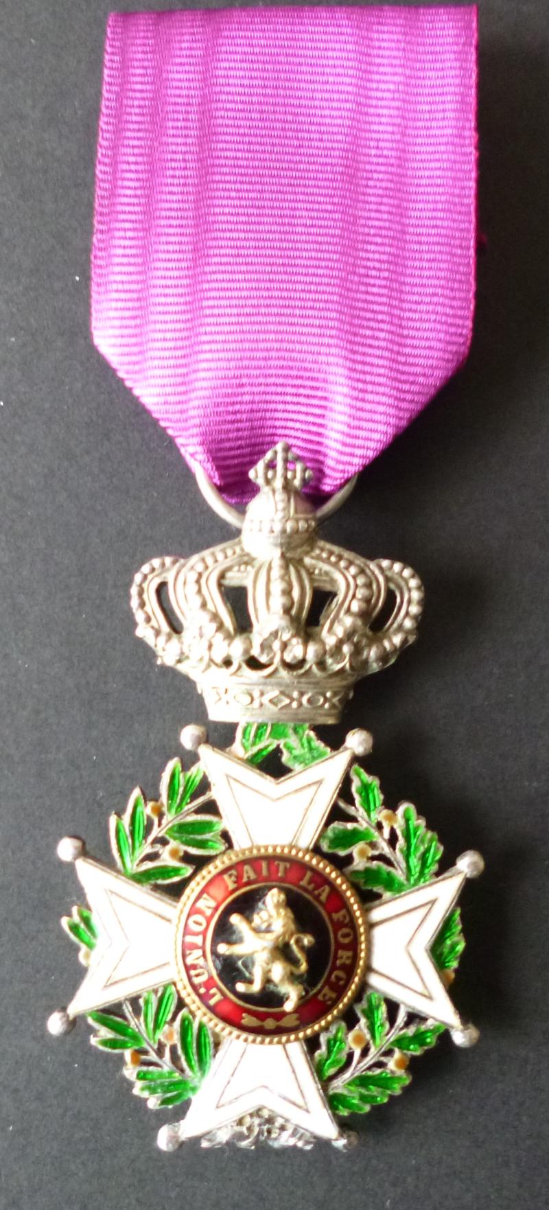 Belgium : Order of Leopold I Knight / Chevalier (5th Class) Breast-badge.