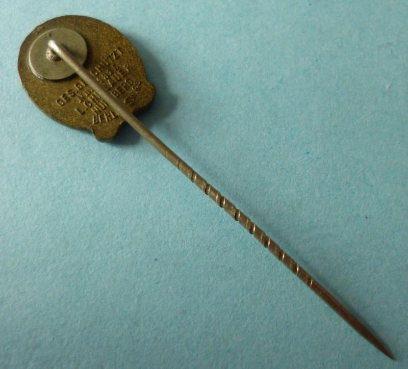 German Weimar : Bronze-grade German National Sports Badge 'DRA' Stickpin Miniature.