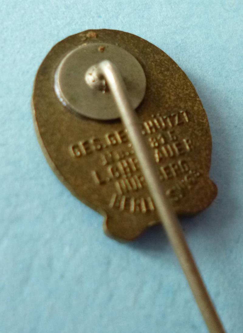 German Weimar : Bronze-grade German National Sports Badge 'DRA' Stickpin Miniature.
