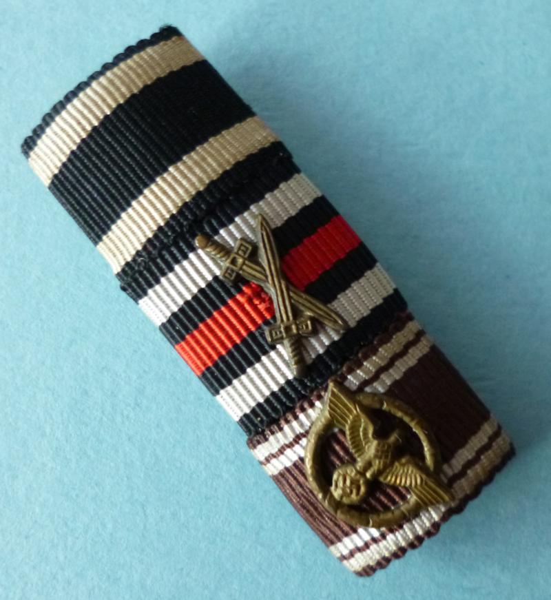 Third Reich : German Medal Ribbon-bar with Three Ribbons.