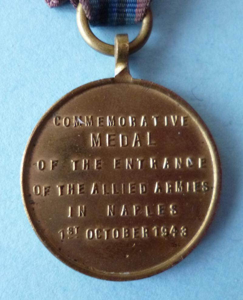 WW2 Commemorative Medal marking the Allied Armies Entry into Naples.